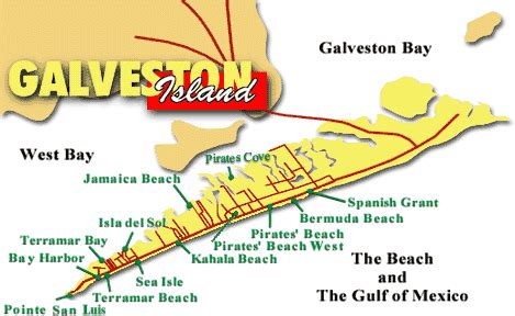 Galveston Beach Map