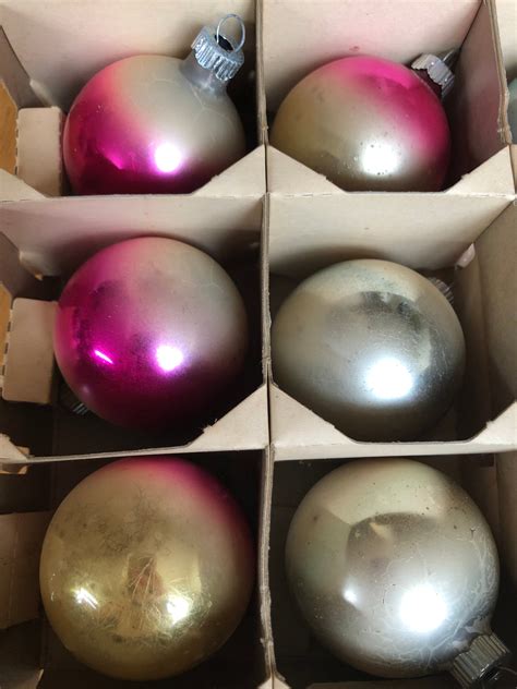 Rare Stunning S Wwii Shiny Brite Glass Ornaments Etsy