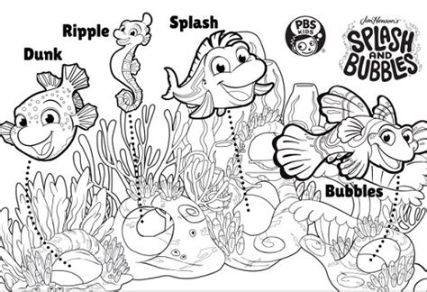 Printable Splash And Bubbles Coloring Pages : Splash and Bubbles bioluminescence coloring page ...