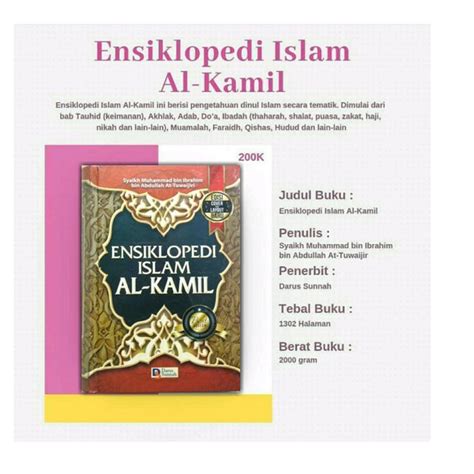 Jual Buku Ensiklopedi Islam Al Kamil Lengkap Dan Sistematis Di Lapak