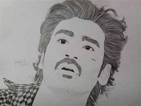 Dhanush Pencil Sketch