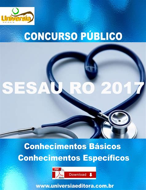 APOSTILAS GRÁTIS EM PDF APOSTILA SESAU RO 2017 ENFERMEIRO VÍDEO AULAS