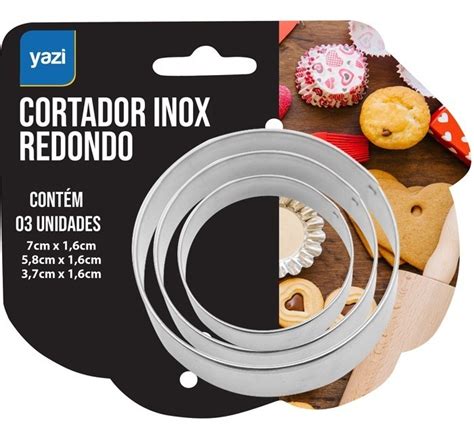 Kit Aro Cortador Redondo Inox 3pçs 7cm 5 8 3 7 X 1 6cm Parcelamento