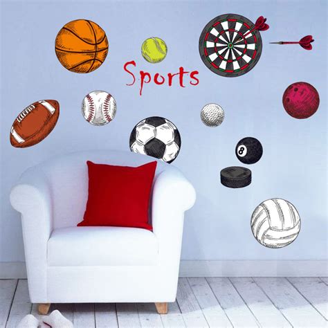 Boys Sports Wall Decals Bedroom Wall Stickers AW7095 - Etsy