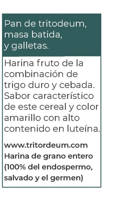 Harina de tritordeum integral ecológica Farinera Roca