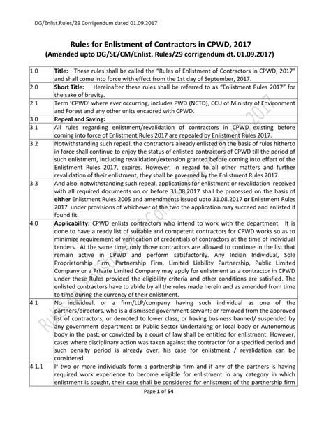 Pdf Rules For Enlistment Of Contractors In Cpwd Cpwdcontractor