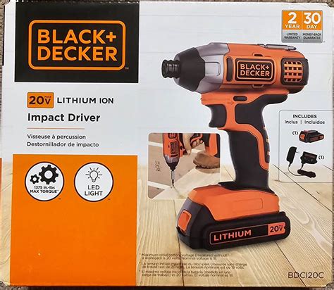 Black Decker Bdci20c 20v Max Powerconnect 1 4 In Cordless Impact Driver Kit Ebay