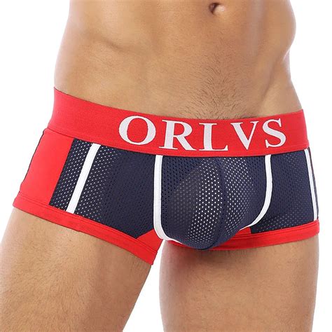 Buy Orlvs Brand Men Underwear Boxer Men Mesh U Pouch