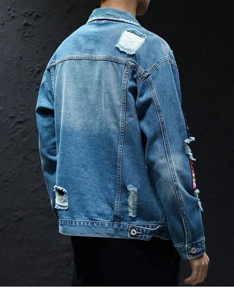 Denim Jas Mannen Vrouwen Hiphop Streetwear Punk Ra Grandado