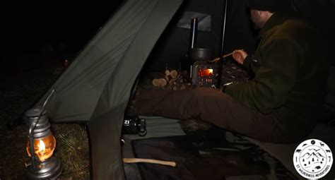 Solo Camping In Strong Wind With Canvas Hot Tent And Wood Stove St Wilderness Adventures