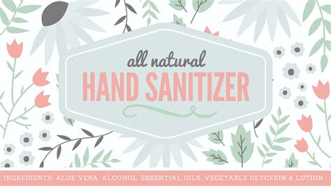 Natural Hand Sanitizer Label - FREE Printable with Full Recipe