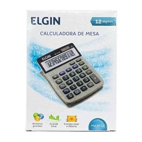 Calculadora De Mesa Eletr Nica D Gitos Mv Elgin Madeiramadeira