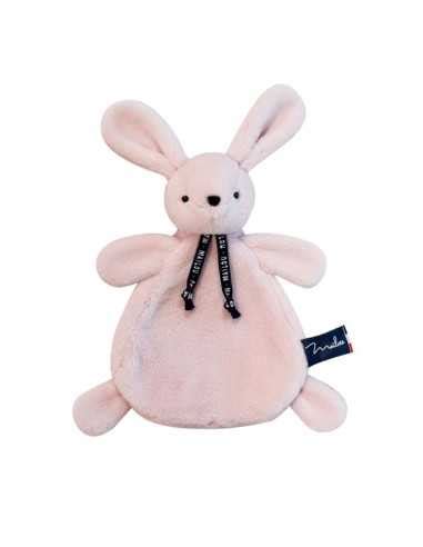 Doudou rosée lapin Les Dorlotin fabriqué en France Maïlou Tradition