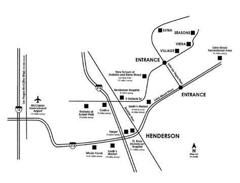 Map Lake Las Vegas Vacations