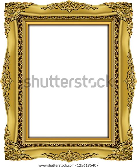 Set Decorative Vintage Frames Borders Setgold Vector De Stock Libre