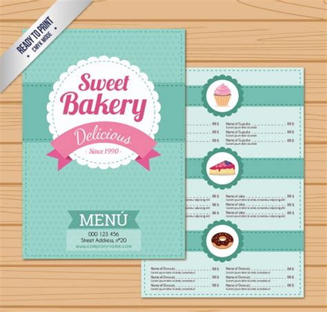 Bakery Menu Template Word Free