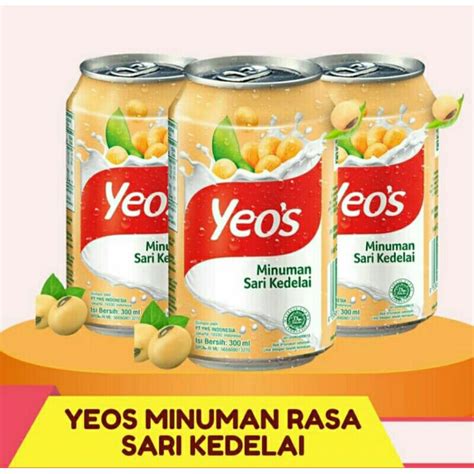 Jual Yeos Minuman Sari Kedelai Soya Bean Kaleng 300ml Isi 24 Kaleng