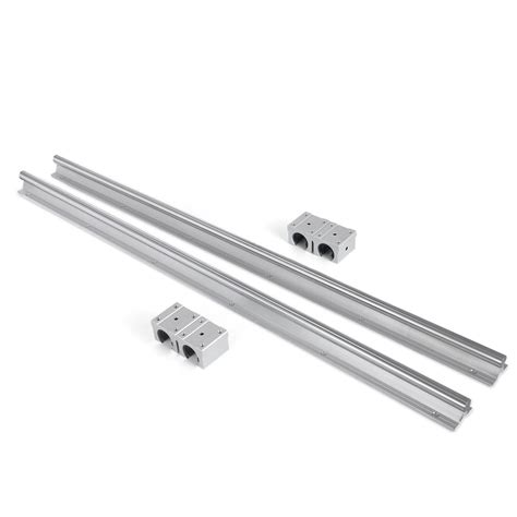 VEVOR Linear Rail 2 pcs SBR16-1000mm Linear Slide Rail 4 pcs SBR16UU ...