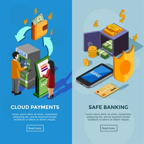 Isometric Vertical Bank Banners 477563 Vector Art At Vecteezy