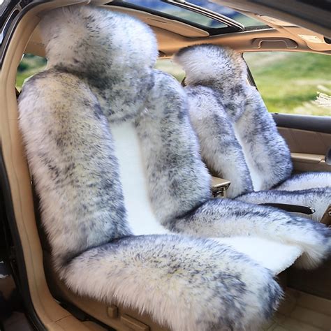 1pc New Sheepskin Fur Car Seat Cover Universal Wool Car Cushion Case