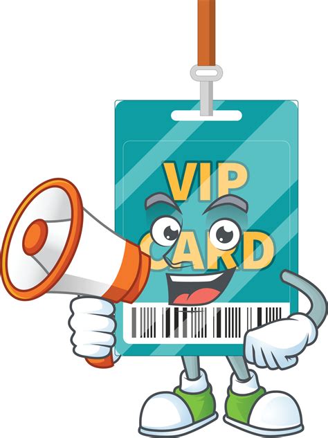 Cartoon Character Of Vip Pass Card 21604752 Vector Art At Vecteezy