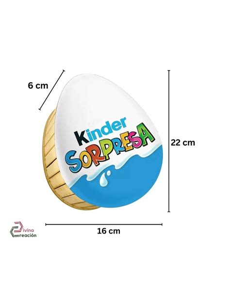 Piezas Caja Dulcero Huevo Kinder Azul Regalo Sorpresa Fiesta Cm