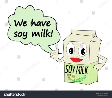 Vector Soy Milk Box Animated Cartoon Stock Vector Royalty Free