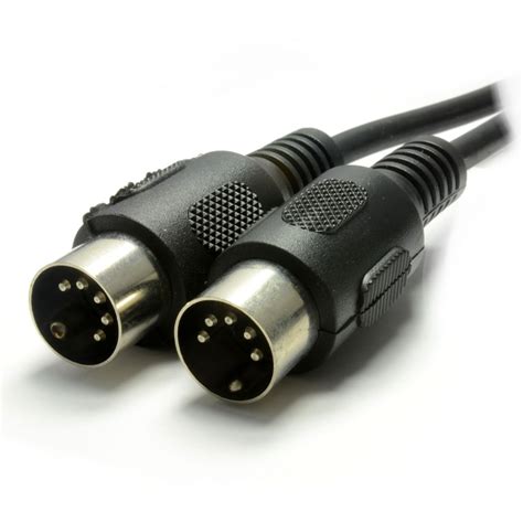 Kenable MIDI 5 Pin DIN Plug To 5 Pin DIN Plug Cable 0 5m Black