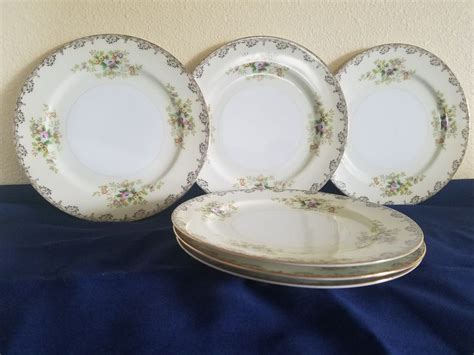 Vintage S Meito China Set Of Porcelain Salad Plates Mei