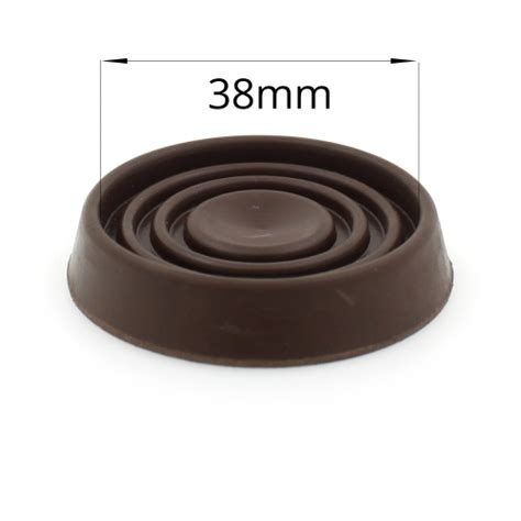 Mm Round Brown Solid Rubber Furniture Caster Cups