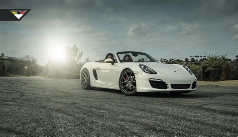 Neat and Clean Customization for White Convertible Porsche Boxster ...