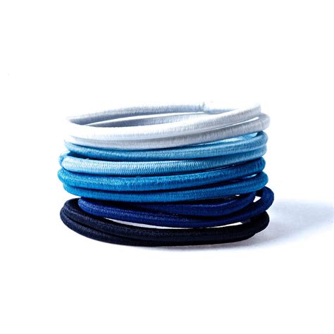 10 Pack Non Metal Blue Hair Bobbles Claires