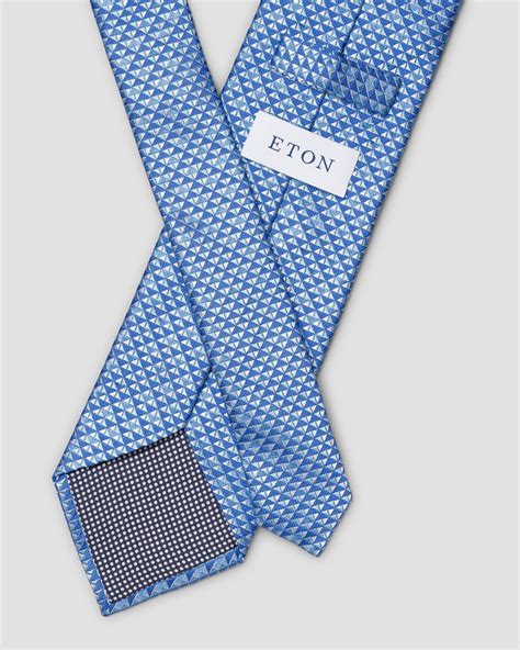 Geometric Print Silk Tie Eton