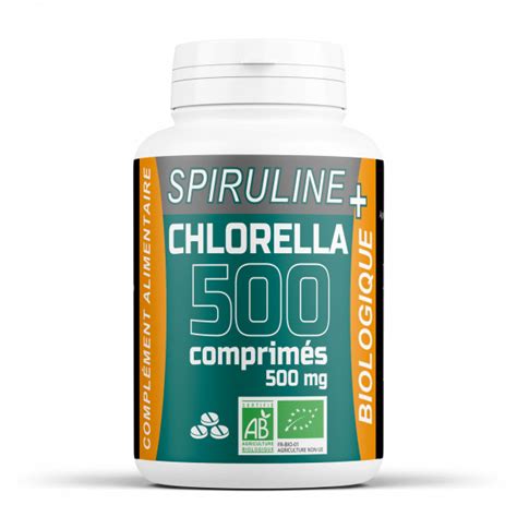 Spiruline Chlorella Bio 500MG 500 Comprimés