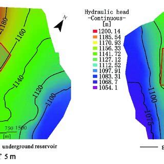 Groundwater contour map of the lower aquifer system for different ...