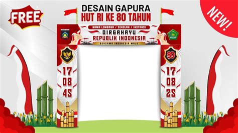 desain banner gapura hut ri    dirgahayu indonesia