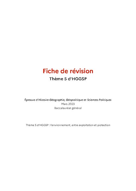 Sujet Bac Hggsp 5