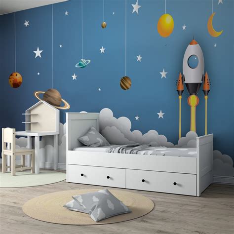 Kids Space Wallpaper Space Wallpaper Astronaut Wallpaper - Etsy