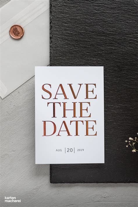 Save The Date Karte Pure Premium Karten Selber Machen Save The