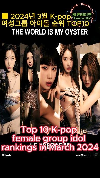 Top 10 K Pop Female Group Idol Rankings In March 2024 2024년 3월 K Pop