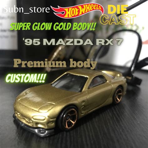 Hot Wheels Mazda RX Custom Gold Mazda RX Super Glow Gold Color Shopee Philippines