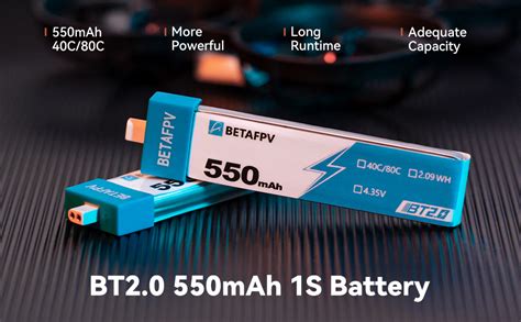 Betafpv Pcs Bt Mah S Battery V C C Lipo Battery With Bt