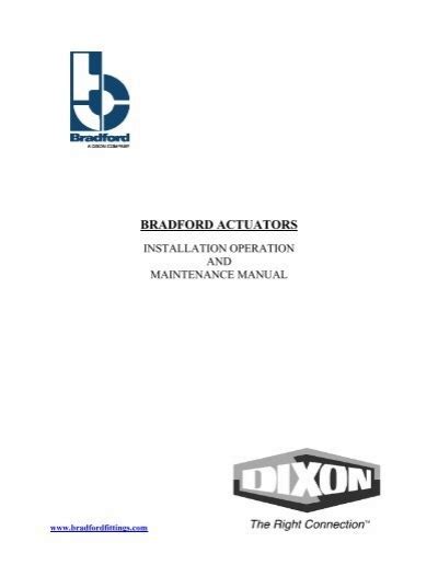 Bradford Actuator Manual Pdf Bay Port Valve Fitting