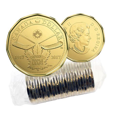 2017 $1 Loonie 100th Anniversary of The Toronto Maple Leafs Bank Roll ...