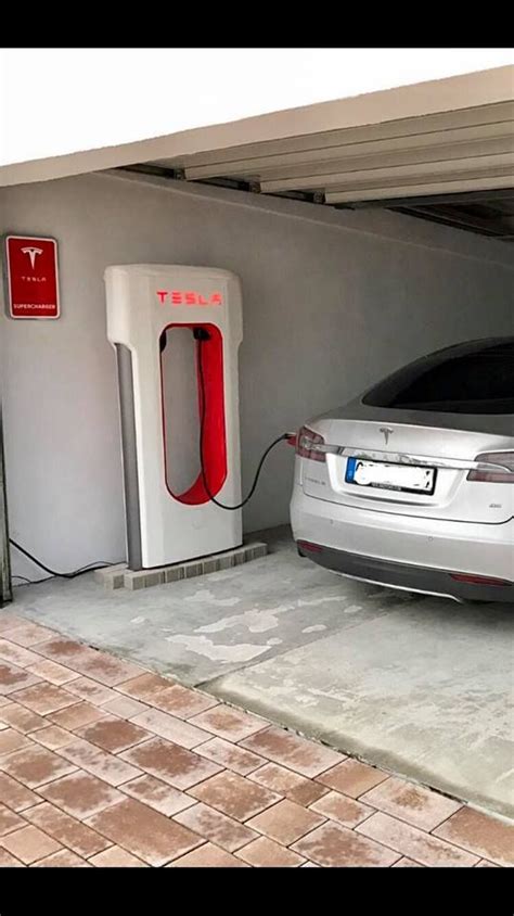 Man Builds Tesla Supercharger Replica For His Garage Tesla Models