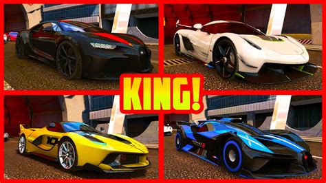 ALL KING OF CLASS S Asphalt 8 Koenigsegg Vs Bugatti Vs Ferrari Vs