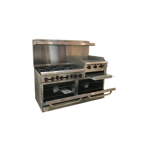 Cooler Depot In W Burner Commercial Double Oven Gas Range And