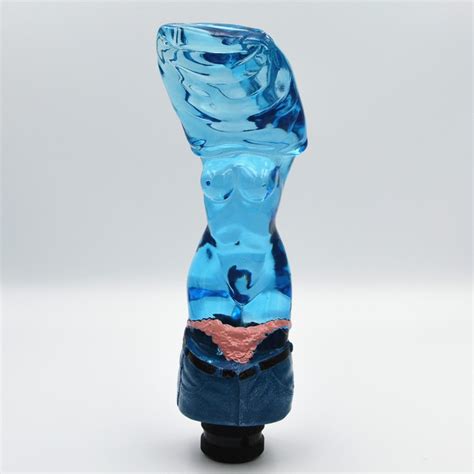 Car Universal Manual Gear Shift Knob Shifter Stick Clear Blue Hot Sexy Lady Girl EBay