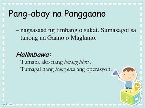 Pang Abay Na Panggaano Halimbawa - MosOp