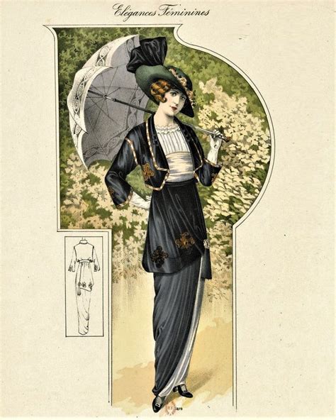 1914 Élégances Féminines Edwardian costumes 1910s fashion